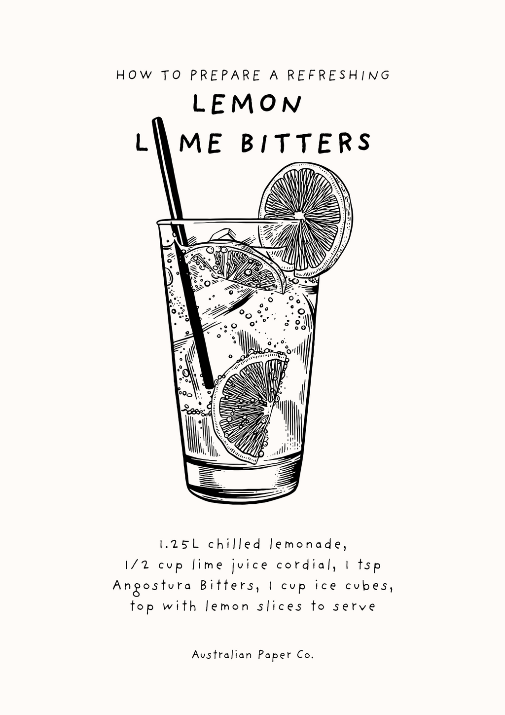 Lemon Lime Bitters Poster